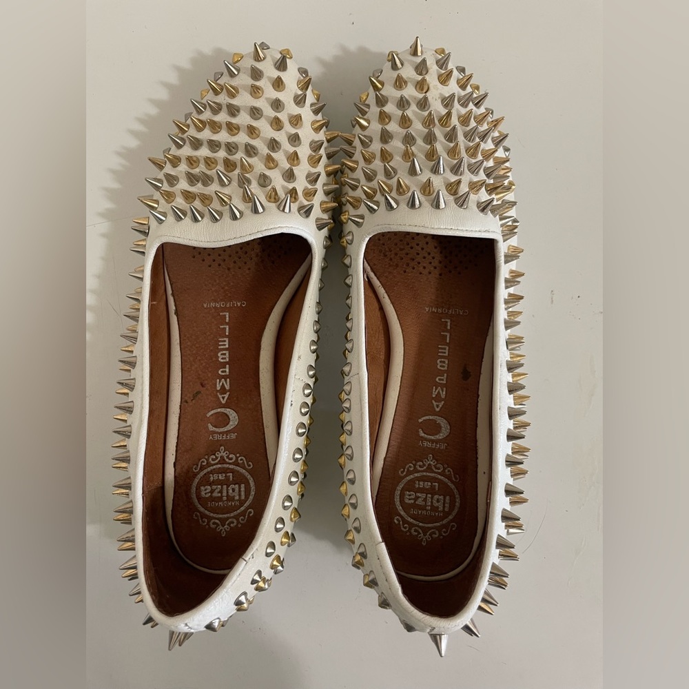 Jeffrey Campbell leather spiked loafers